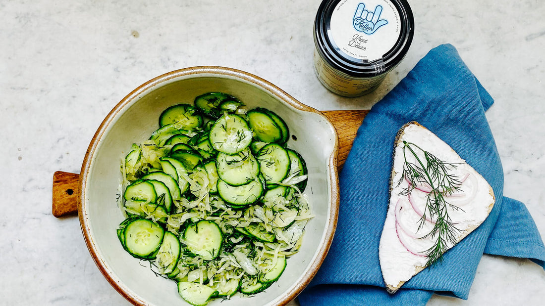 Cucumber and Sauerkraut Salad with Classic Love Craft Kraut 🥒